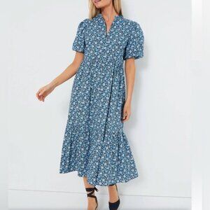 Hyacinth House Zip Front Bluebells Floral Midi Dress